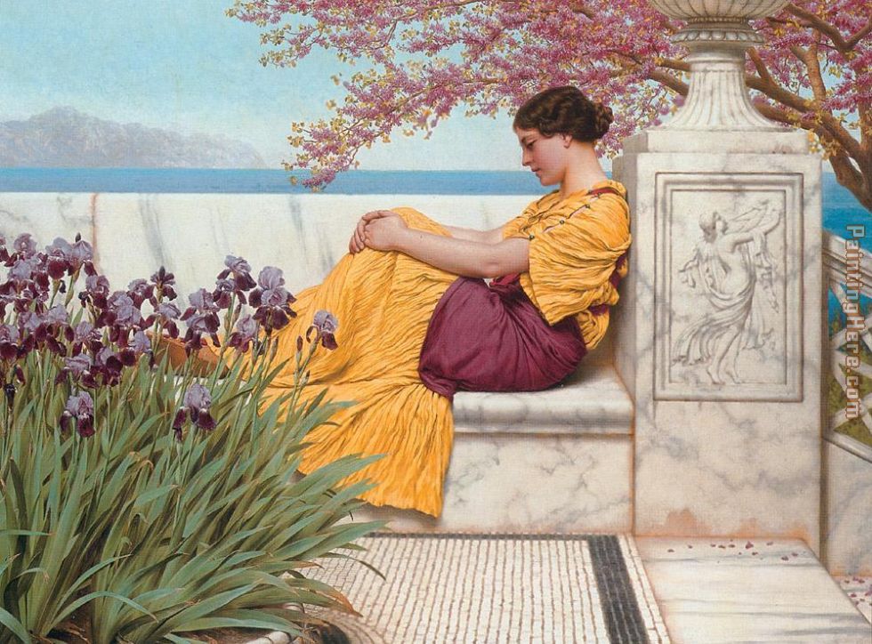 Under the Blossom that Hangs on the Bough painting - John William Godward Under the Blossom that Hangs on the Bough art painting
